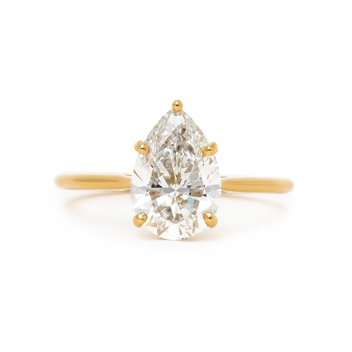 custom pear diamond solitaire engagement ring – Altana Marie