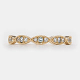 Triple Blue Sapphire Band with Milgrain