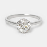 Platinum Old European Cut Diamond Custom Engagement Ring