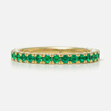 Round Emerald Wedding Band