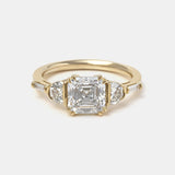 Asscher Cut Diamond Custom Engagement Ring