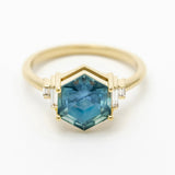 Ocean Ring | 3 Carat Natural Montana Sapphire Engagement Ring