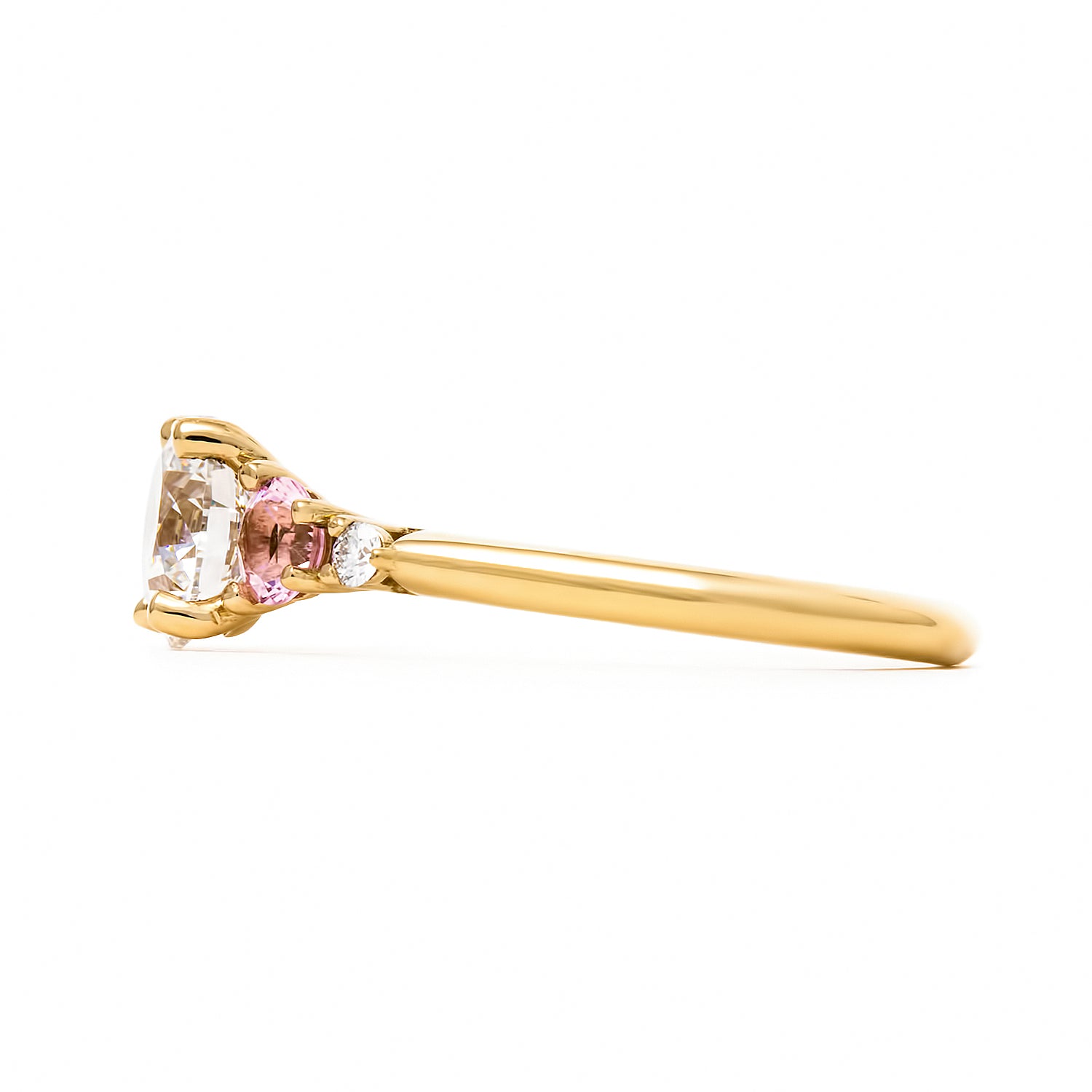 Dahlia Setting | Pink Sapphire & Diamond Engagement Ring Setting