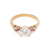 Dahlia Ring | Pink Sapphire & Diamond Engagement Ring