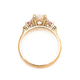 Dahlia Ring | Pink Sapphire & Diamond Engagement Ring