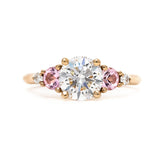 Dahlia Ring | Pink Sapphire & Diamond Engagement Ring