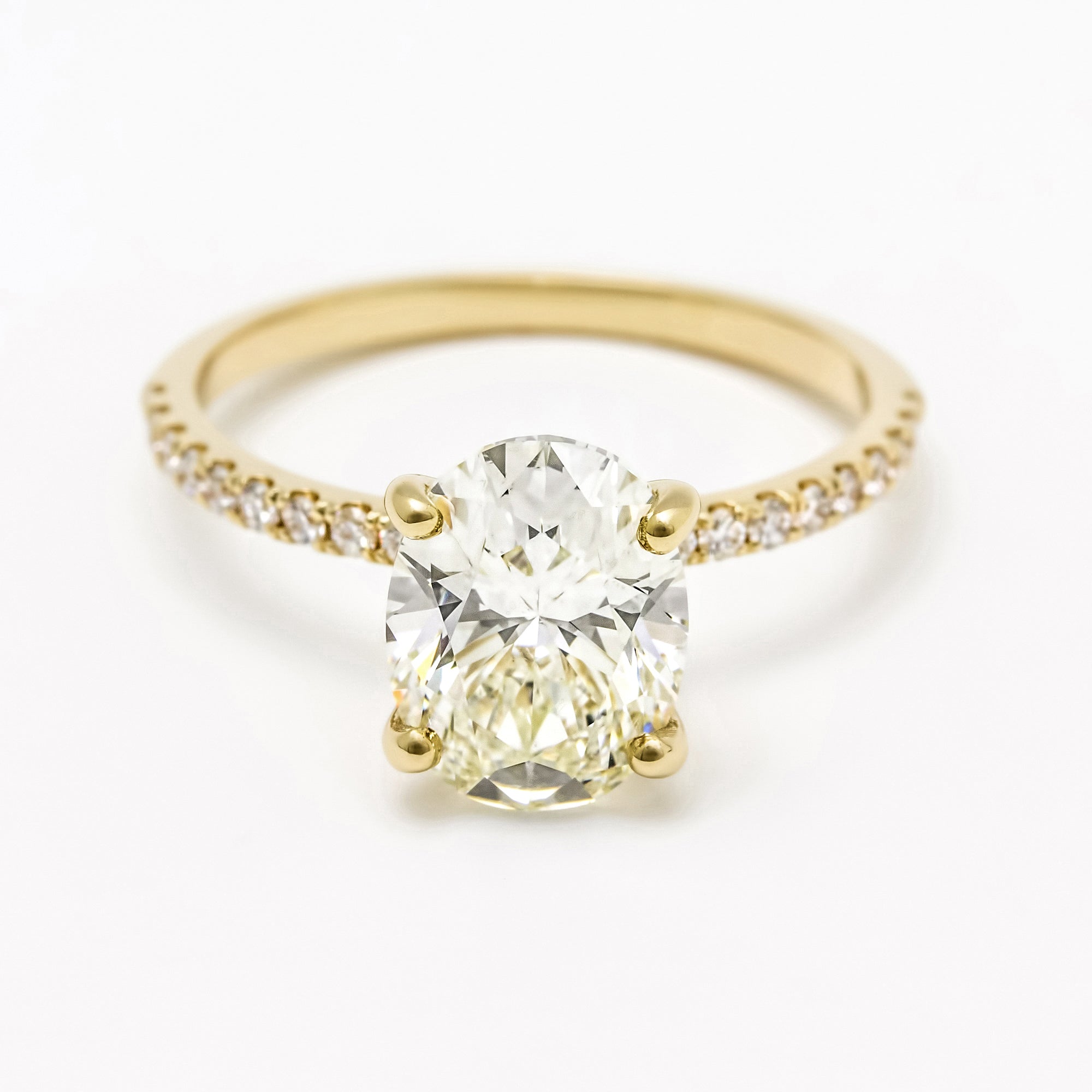 Tiffany Setting | Champagne Oval Diamond 1.5 CT Engagement Ring Setting