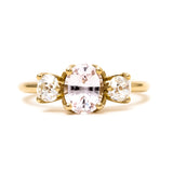 Zita Ring | 1CT Pink Sapphire & Diamond Engagement Ring