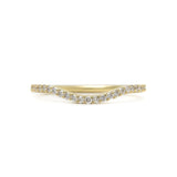 Yael Band | Curved Stackable Diamond Wedding Band