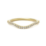 Yael Band | Curved Stackable Diamond Wedding Band
