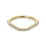 Yael Band | Curved Stackable Diamond Wedding Band
