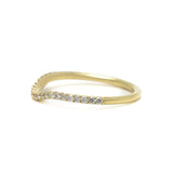 Yael Band | Curved Stackable Diamond Wedding Band