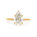 Pear diamond solitaire engagement ring