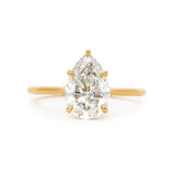 Pear diamond solitaire engagement ring
