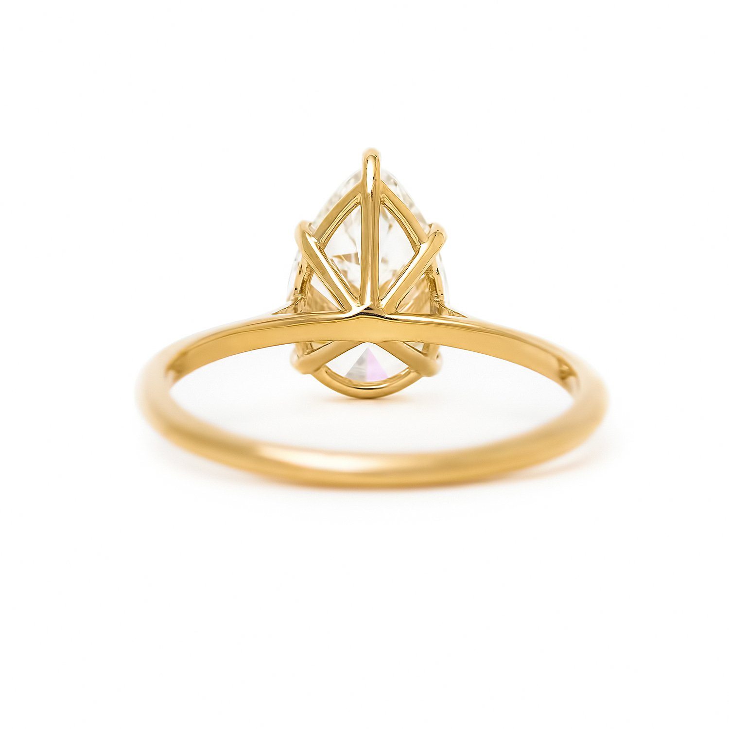 Diamond solitaire unique engagement ring