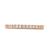 Solaris Ring | French pavé diamond half eternity ring