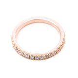 Solaris Ring | French pavé diamond half eternity ring