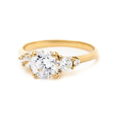 Rosalind Ring | Ethereal five stone tapered engagement ring