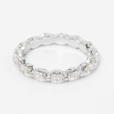 Shared Prong Oval East West Diamond Full Eternity Ring 