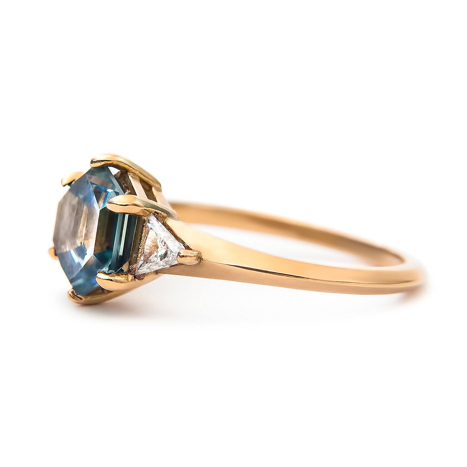 Valencia Ring | 2CT Hexagon Sapphire Engagement Ring