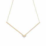 Ella Necklace | Diamond Collarbone Duster