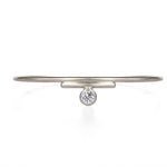 Unique diamond bracelet open cuff design in 14k gold 