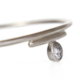 Diamond foundry bracelet open cuff in 14k gold by Altana Marie