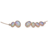Juno Earrings | Asymmetric Opal Ear Climbers